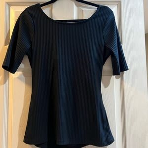 Black Venus top with cutout/tie back